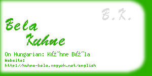 bela kuhne business card